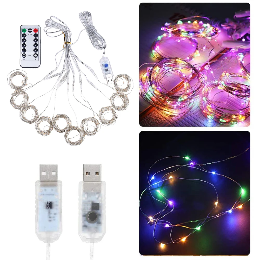 3M LED Božič USB Zavese Niz Luči S Kavljem Garland Pravljice Luči Vrt Dekoracijo Notranjih Svetil Za Dom Spalnica