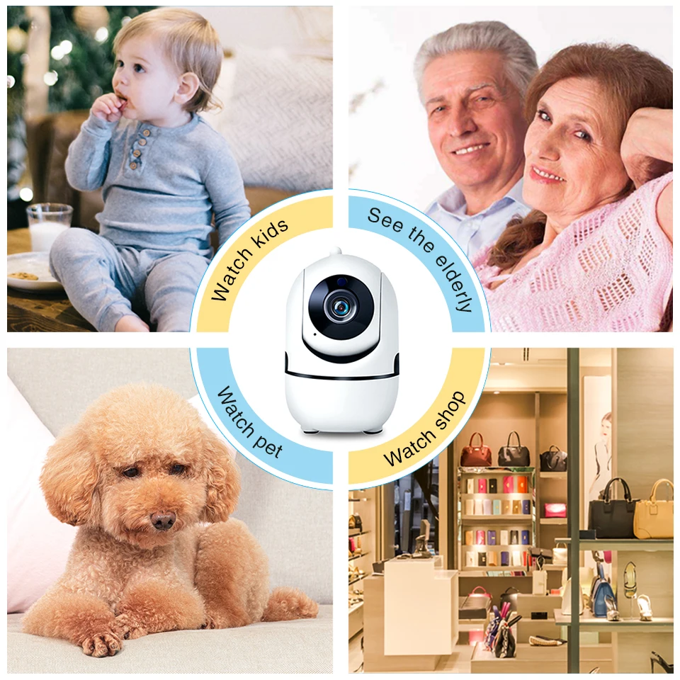 3MP Home Security IP Kamera, wifi Video Nadzor Samodejno Sledenje ip Kamera, Wifi dvosmerni audio Mini CCTV Kamere 1080P ipcam wifi