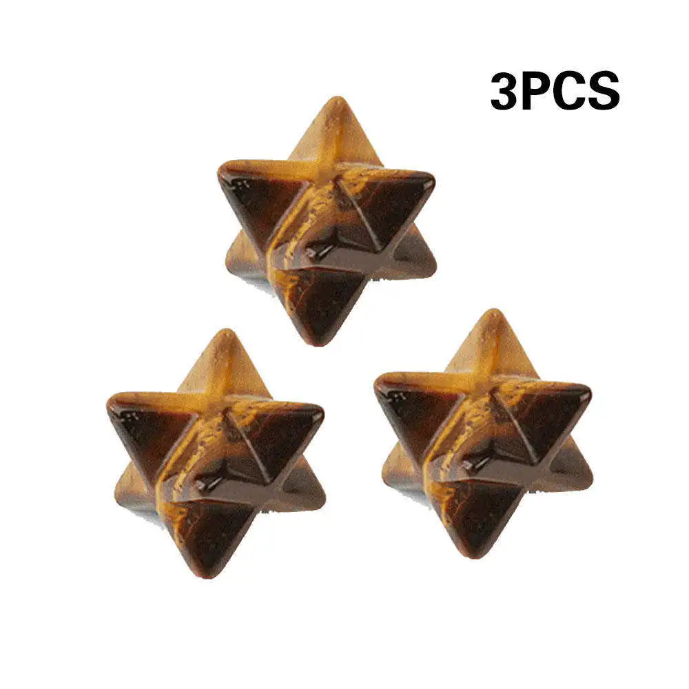 3Pcs Naravnih Kristalov Kremena Merkaba Star Vklesan Kristalno Geometrijske Zdravljenje Quartz Kamen Doma Dekoracijo