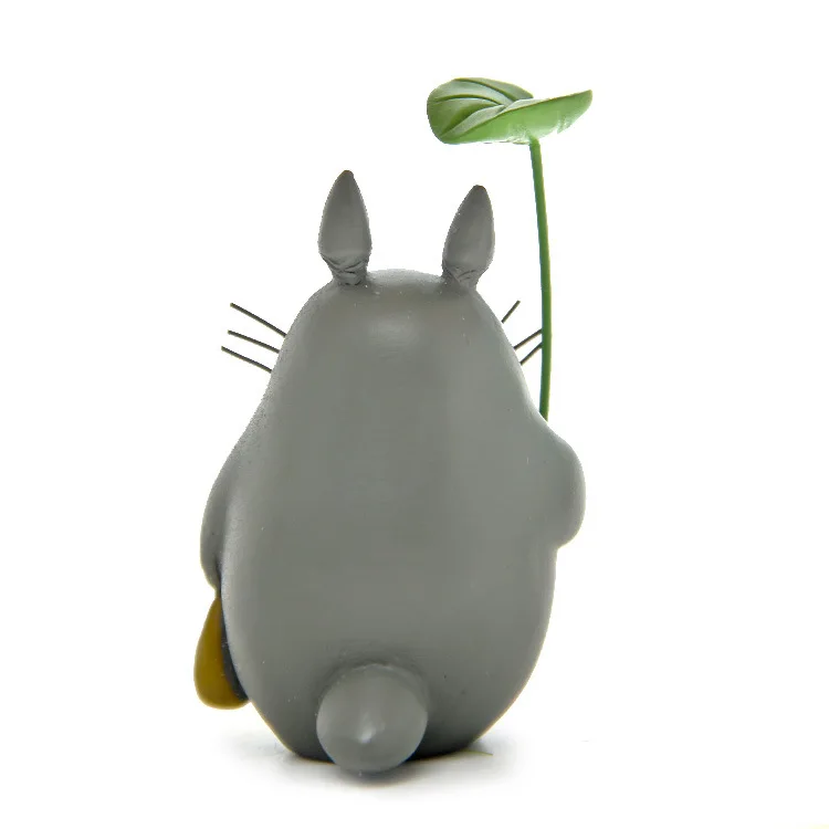 3Pcs/set Risanka Hayao Miyazaki Moj Sosed Totoro Z Listi Dežnik Lutka PVC Akcijska Figura Model Igrače Otroci Zbirka Darilo
