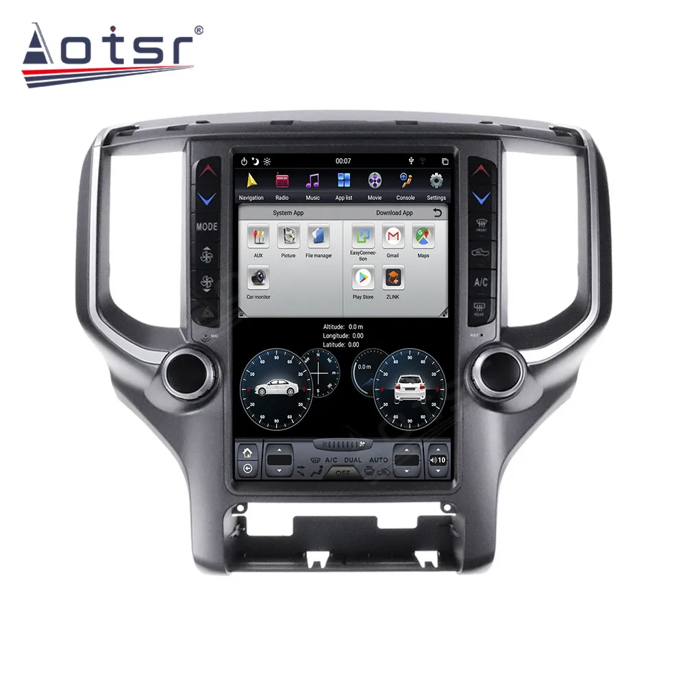 4+128G Za Dodge Ram-a, Android Avto Multimedijski Predvajalnik 2018 2019 2020 PX6 Tesla slog Radio Carplay GPS Navigacija Stereo glavne enote