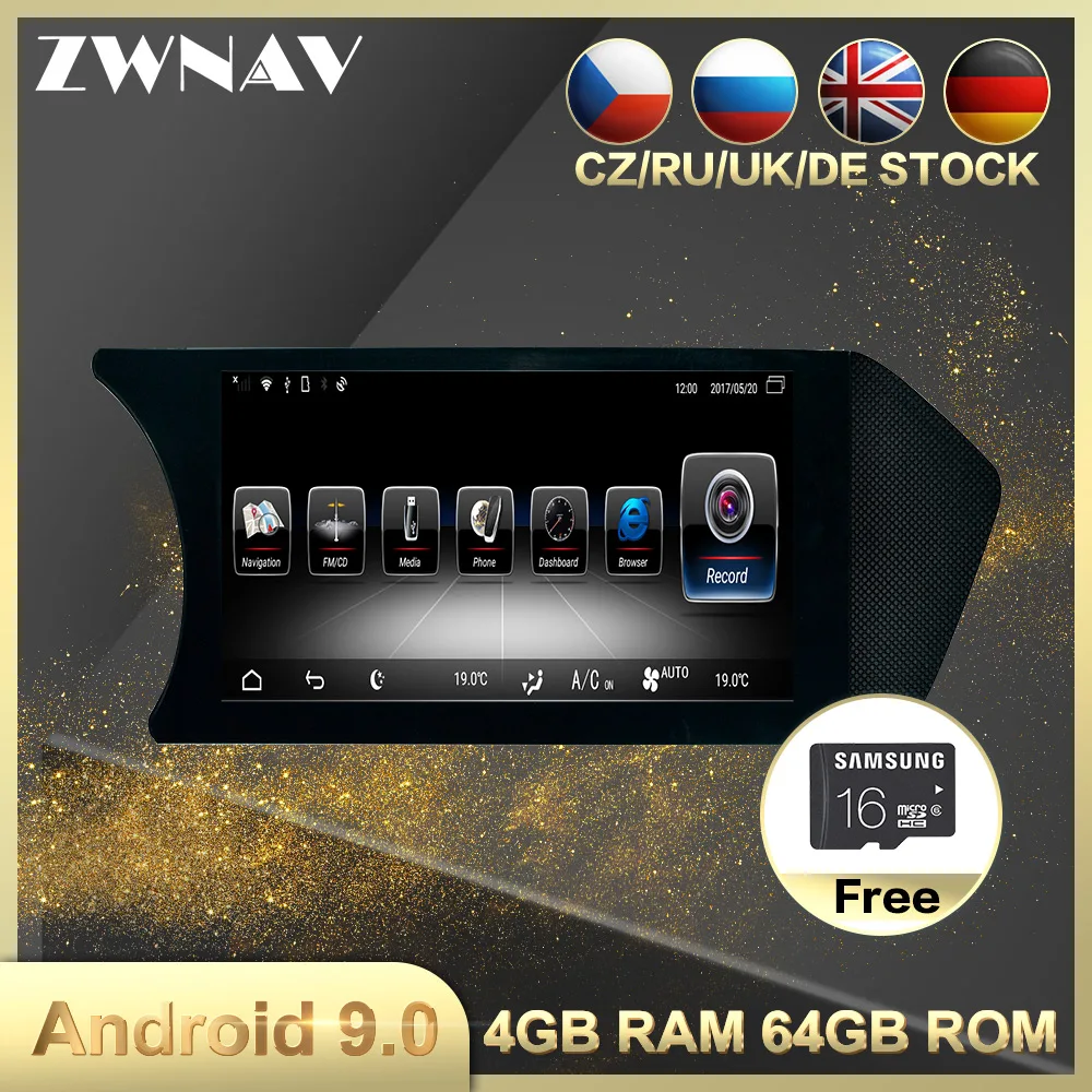 4+64 Android 9.0 Avto multimedijski predvajalnik Za MERCEDES-BENZ C klasse C204 2011-avto Radio Audio Video stereo Vodja Enote brez zemljevida