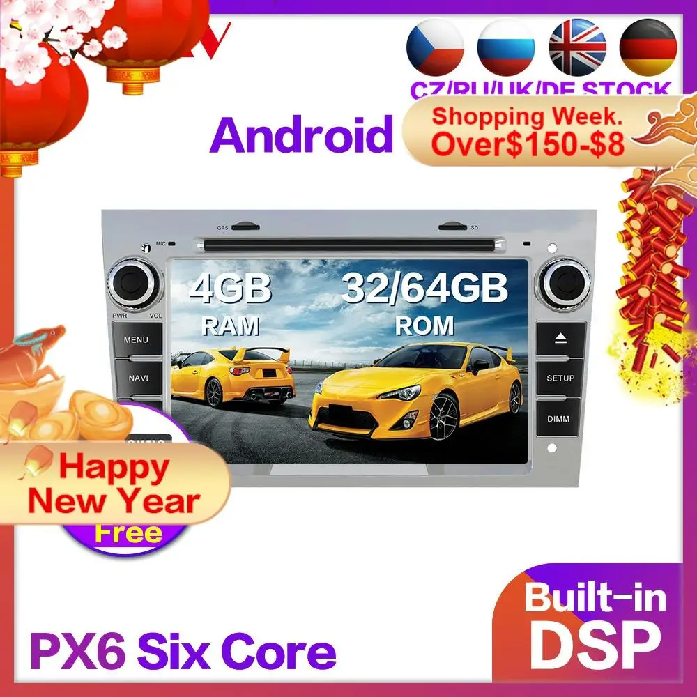 4+64 Android 9.0 Avtomobilski Stereo sistem Večpredstavnostna DVD Predvajalnik, GPS za Opel Astra H Zafiri Vectra Vivaro Tigra Corsa C Carro Radio vodja enote