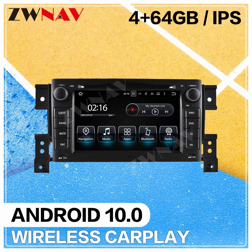 4+64GB Android 10.0 Avto multimedijski Predvajalnik za Suzuki Grand Vitara 2005-2012 GPS Navigacijski zvok radia samodejno stereo IPS vodja enote