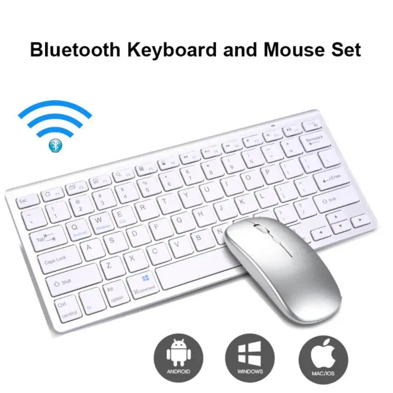 4 Barve Bluetooth 4.0 Brezžična tehnologija Bluetooth Tipkovnico In Izklop zvoka Miško Nastavite Slim Tipkovnico, Miško Combo, Set Za PC, Laptop, Prenosnik