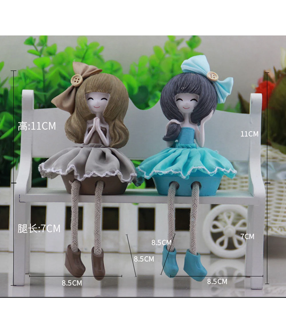 4 izbira Barve Ustvarjalne Miniaturne Figurice Lepoto Dekle Smolo Obrti Ornament Lutke Dekle Spalnica Dekoracijo