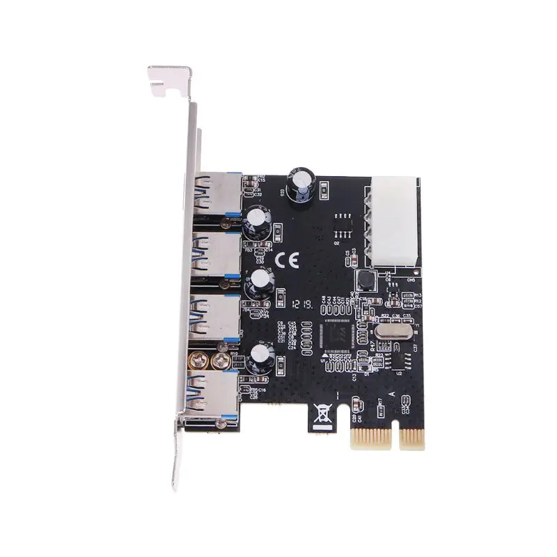 4 Port PCI-E, da USB 3.0 HUB PCI Express Širitev Sim Adapter 5 Gbps Hitrost Za Namizne Računalniške Komponente