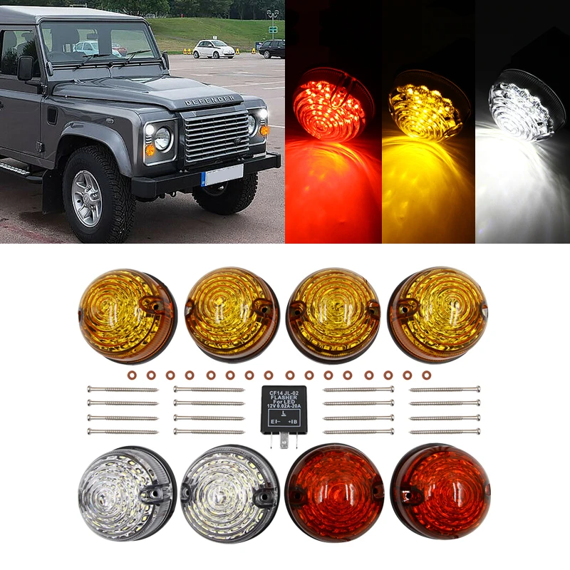 4*Rumena+2*Jasna+2*Rdeče luči Za Land Rover Defender Skupaj Led Lučka Upgrade Kit,za 90/110 1983-1990 &Defender 2001-2016