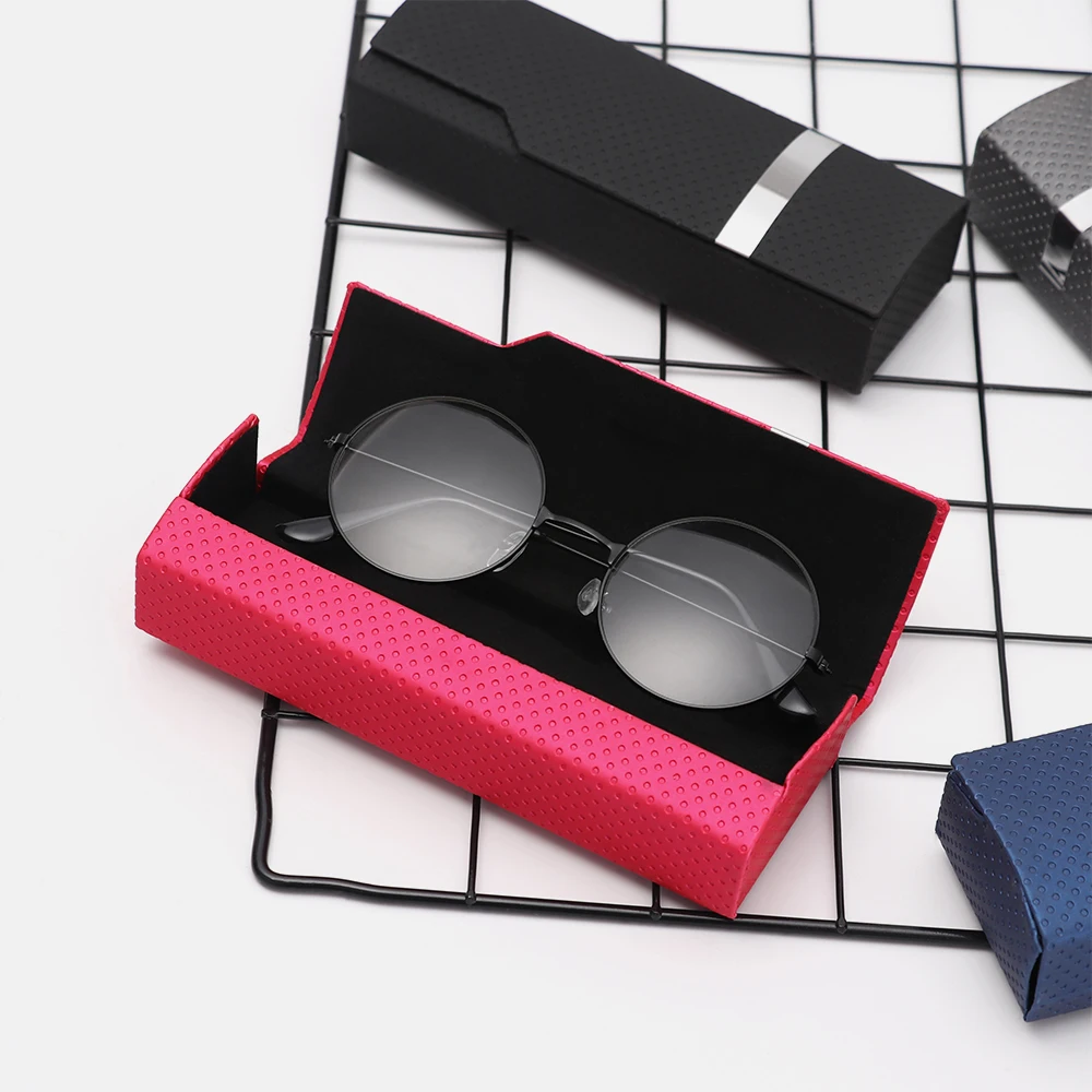 4 Slogi Eye Glasses Primeru Unisex Prenosni Imitacija Lesa Zrn Zadrgo Usnje Sončna Očala Polje Ženske Ročno Težko Kvadratnih Krat Polje