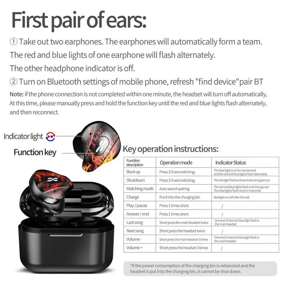 4 Življenju TWS Bluetooth Slušalke 9D Šport Naslikal Gaming Brezžične Slušalke S hrupom cancelation Čepkov Mic Za iphone Xiaomi