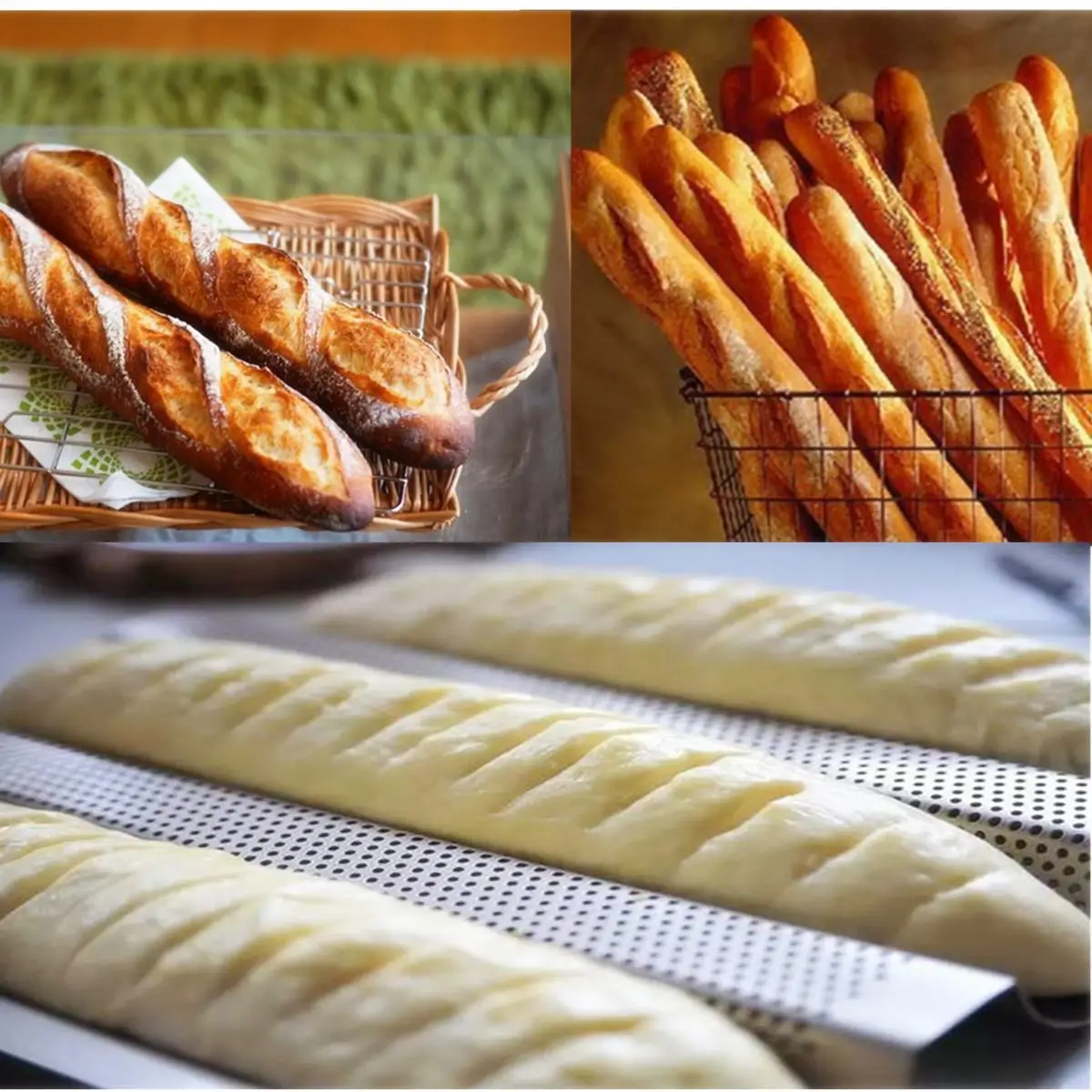 4 Žlebove Non-stick Perforirano Štruce Pan francoski Kruh Pan Štruca Pečemo Bakeware Plesni Kuhinja Naprave, njihovi Deli