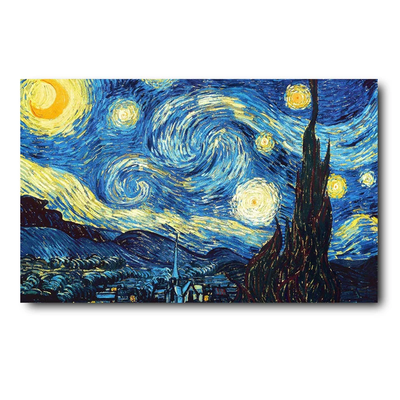 40*60 cm Vhod Preproga iz Gume Talna Obloga Van Gogh Abstraktnega Slikarstva Anti-slip Mat Preproga za Spalnice, Dnevna Soba Dekor