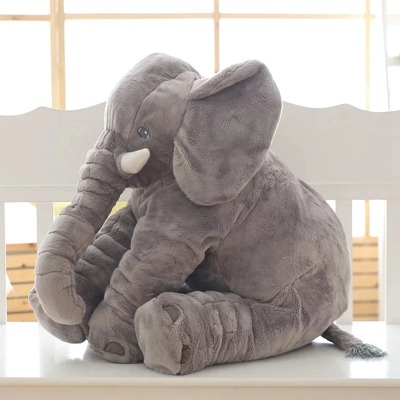 40 cm/60 cm Višina Velikih Plišastih Slon Lutka Igrača Otroci Spalna Nazaj Blazine Srčkan Polnjene Slon Otroka Spremljajo Lutka Božič Darilo
