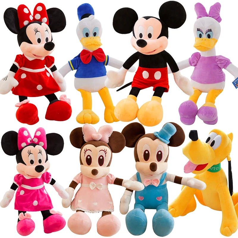 40 cm Disney Mickey Mouse& Minnie Plišastih Igrač Disney srčkan Mehko Polnjene Lutke Živali Blazino Za Otroke Božična Darila
