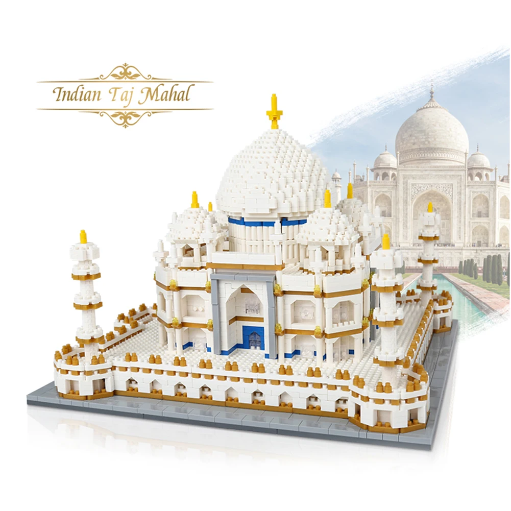 4019pcs/set Mini Bloki Svetovno Znane Arhitekture Taj Mahal 3D Model Stavbe, Bloki, Opeke Ustvarjalca Izobraževalne Igrače za Otroke