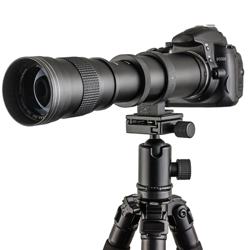 420-800mm F/8.3-16 Zoom Objektiv Kamere T-Nastavek za SLR digitalni DSLR Fotoaparat z Bliskavico Potrebščine, Pripomočki PUO88