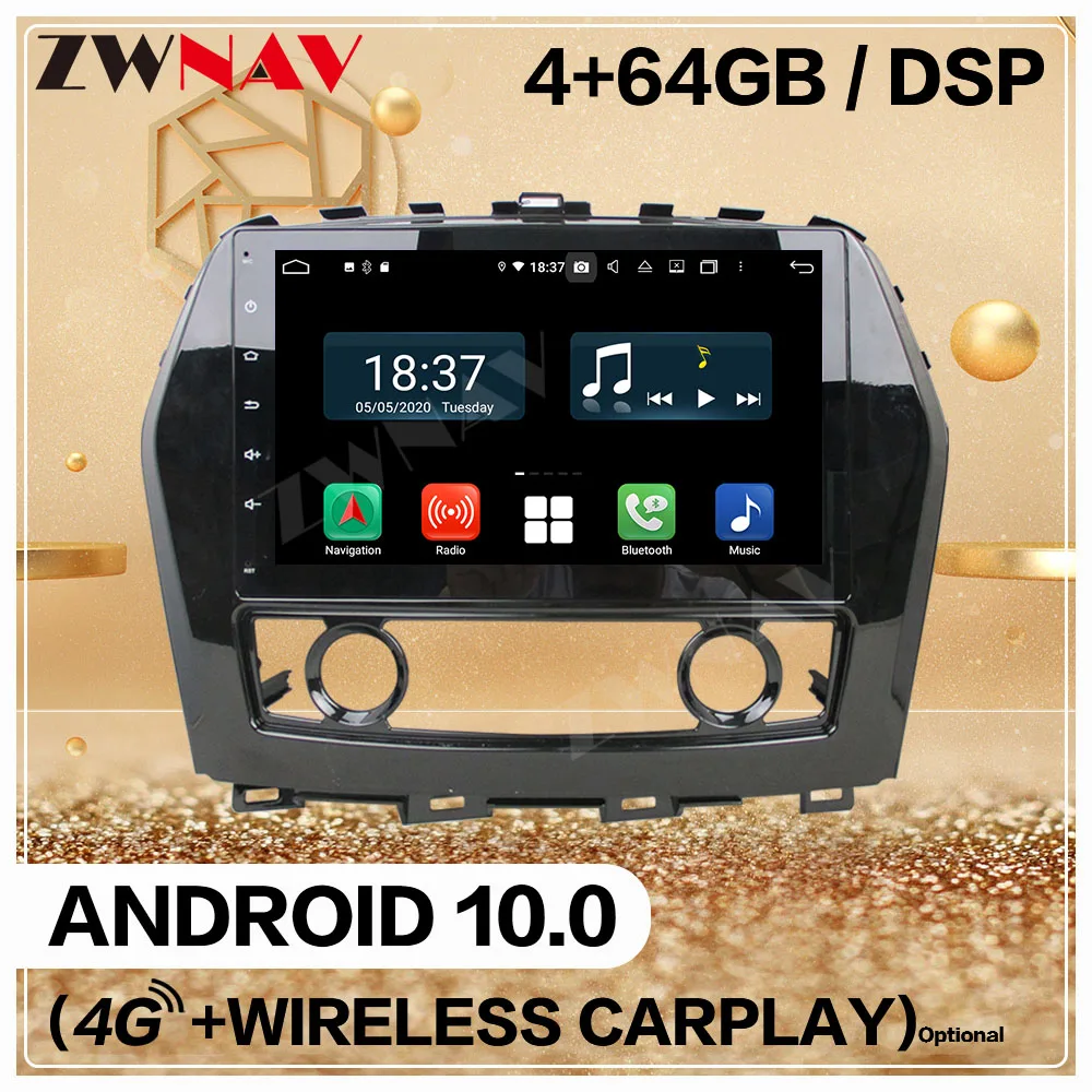 4G+128GB Carplay Dounle Din Za Nissan Maxima 2016 Android 10.0 Multimedijski Predvajalnik, Zaslon Avto Avdio Radio, GPS Navi Vodja Enote