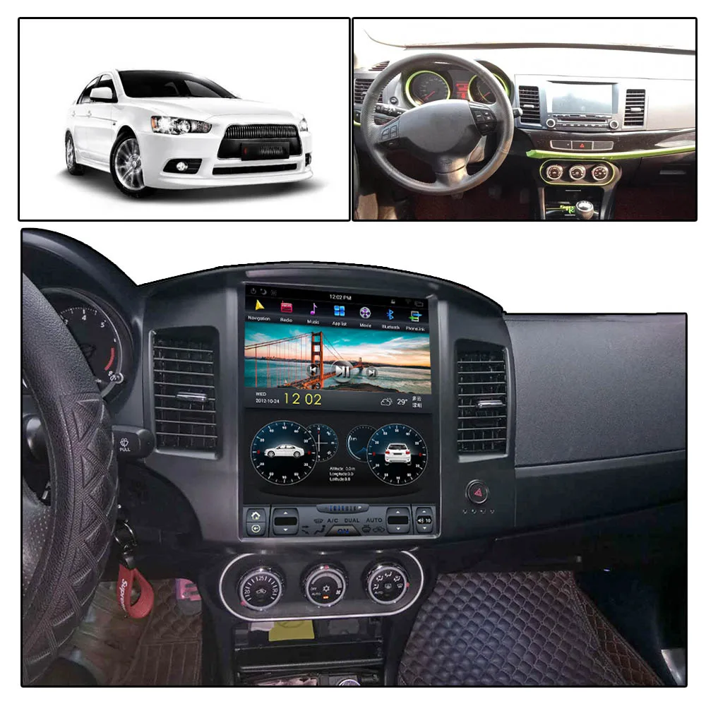 4G+64 G, GPS Navigacija Za MitsubishiI Lancer 2007-2017 Tesla Navpično Zaslon Avto Predvajalnik Avdio, DVD Predvajalnik 1920*1080 FM glavne enote