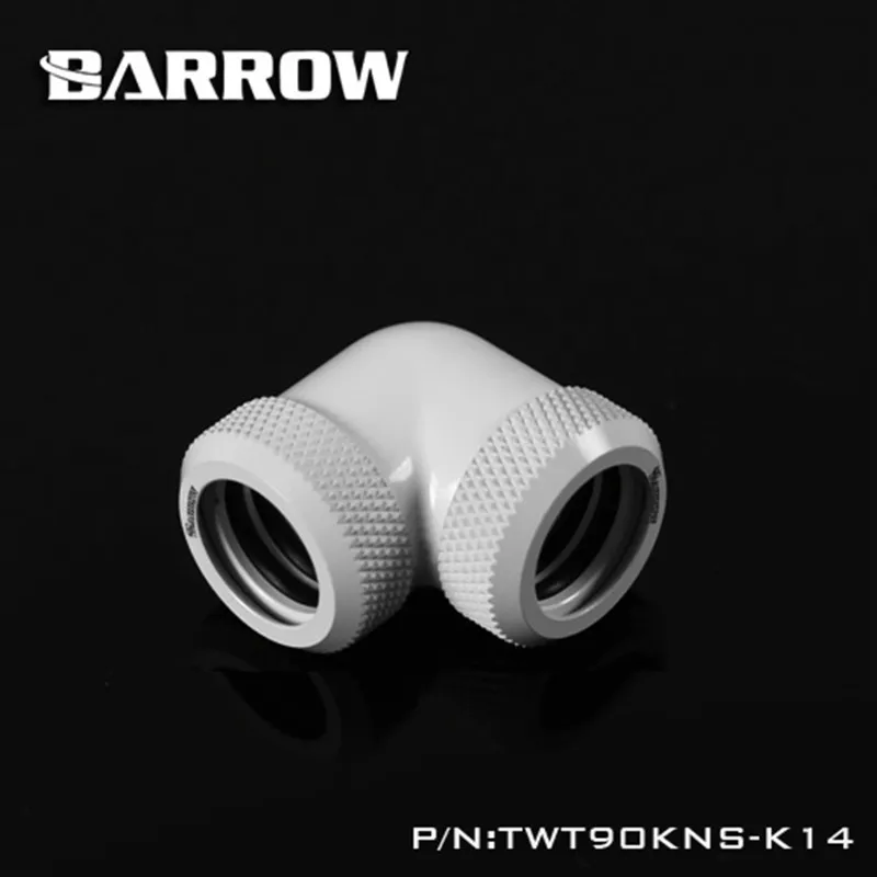 4PCS Barrow14MM hiter zasuk za 90 stopinj dvojno glavo trdo cev hitro twist TWT90KNS-K14 srebrna / bela / srebrna /zlata,watercooling