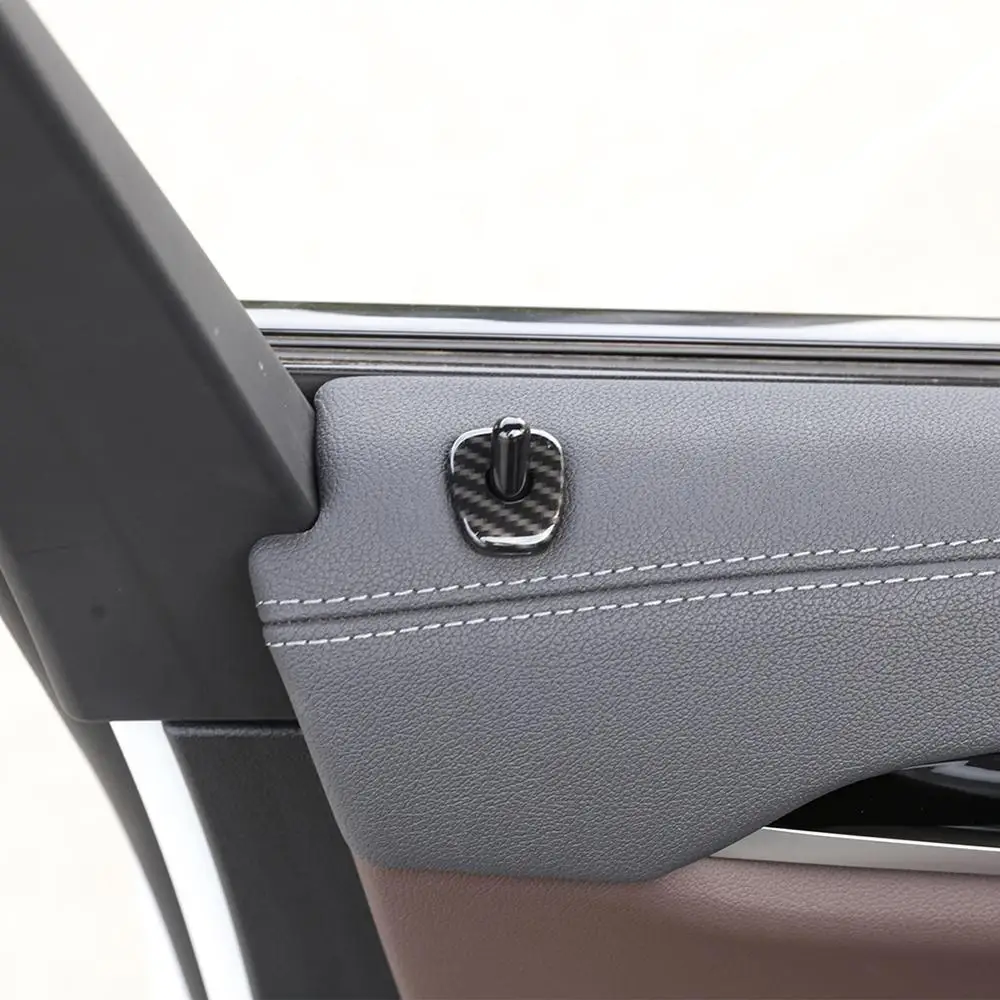 4pcs Ogljikovih Vlaken Slog ABS PlasticPlastic stickersDoor Zaklepanje Pokrova Trim Nalepke za BMW X3 X4 G01 G02 2018-19 Modeli Dodatki