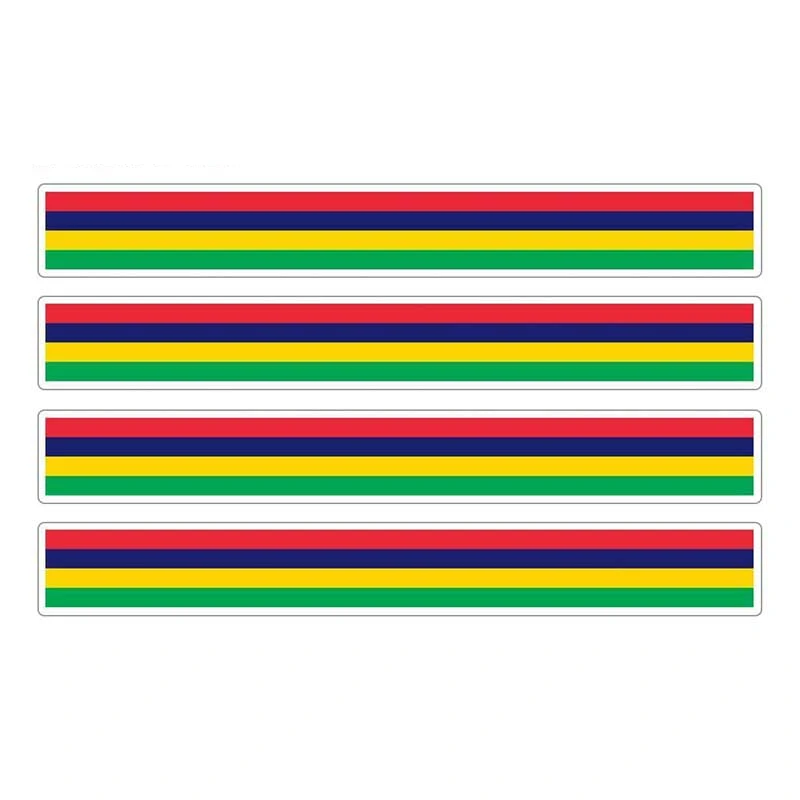 4pcs Patriotske Nalepke Zastave Proge Vinil KK PVC 13cm X 1,7 cm Okno Avtomobila Motocikel Dekoracijo Iskanje Mauritius Avto Nalepke