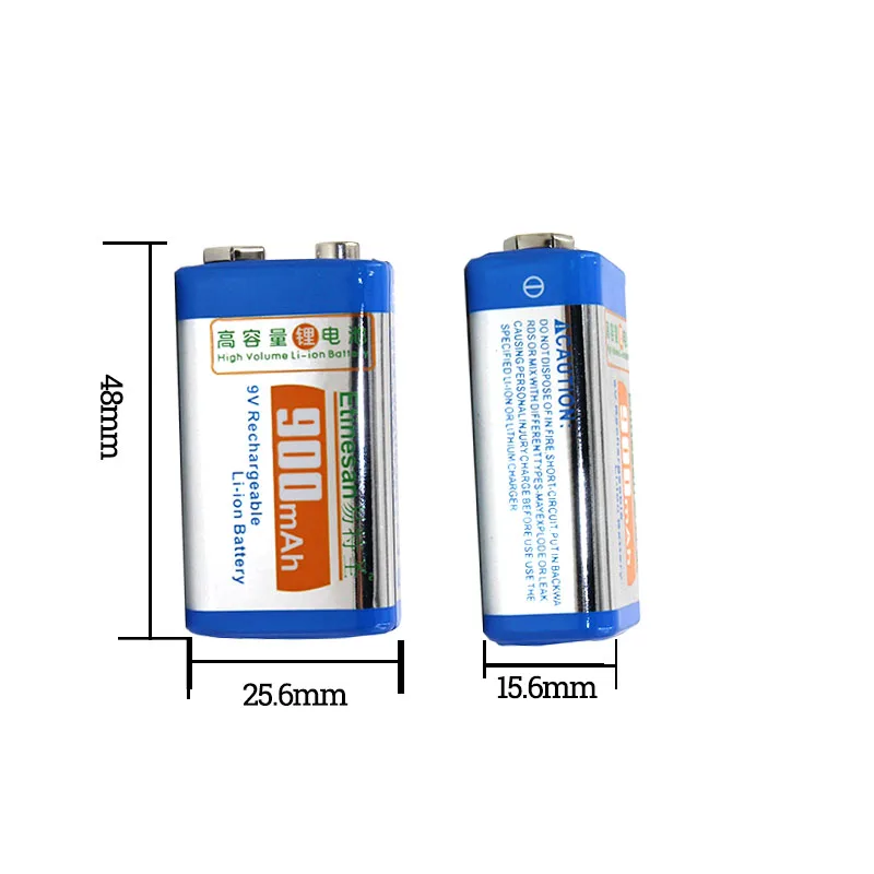 4pcs veliko zmogljivost 900MAH Li-Ion, litij-9V baterija + Univerzalni 9v AA AAA 18650 14500 CR123A sklop polnilnik