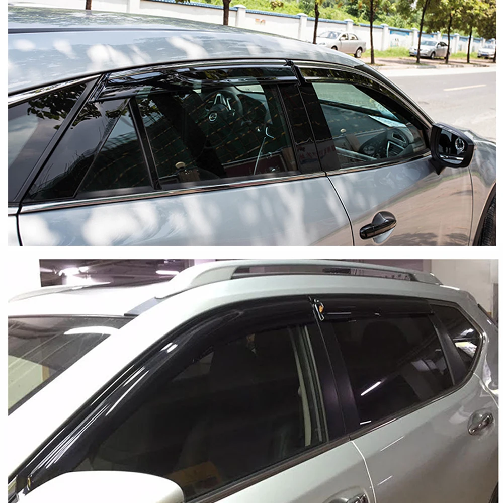4x Okna Ter Vizir Vent platnene strehe Stražar Zavetišča Pribor za Toyota Land Cruiser Prado Lexus GX460 150 FJ150 2010~2017
