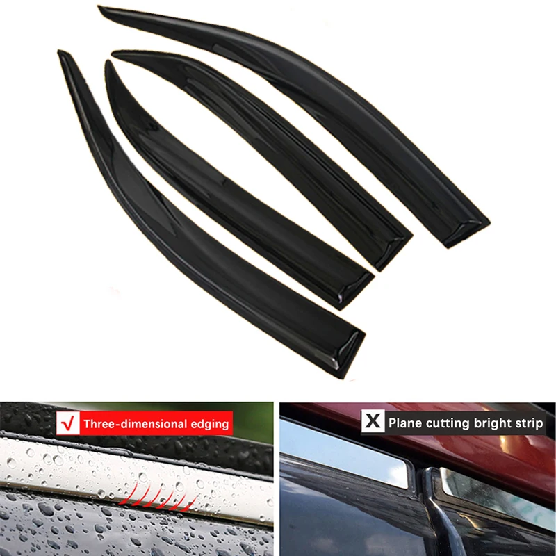 4x Okna Ter Vizir Vent platnene strehe Stražar Zavetišča Ščit Pribor za Chevrolet Sonic Aveo T300 Holden Barina 2012~2020