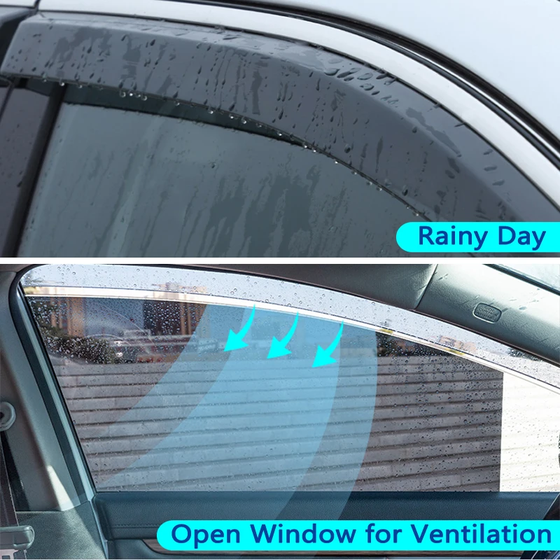 4x Okna Ter Vizir Vent platnene strehe Stražar Zavetišča Strani Pribor za VW Volkswagen Golf 6 MK6 5K 2009 2010 2011 2012 2013