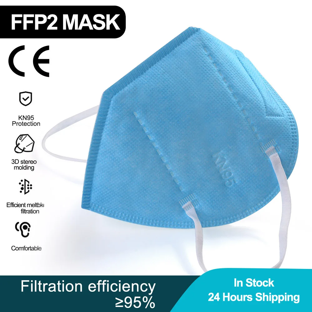 5-10-20Pcs KN95 Mascarillas Tapabocas FFP2 Masko 5 Plast PM2.5 Filter za Zaščito Dihalnih Varnost Zaščitnih KN95 Mondmaskers