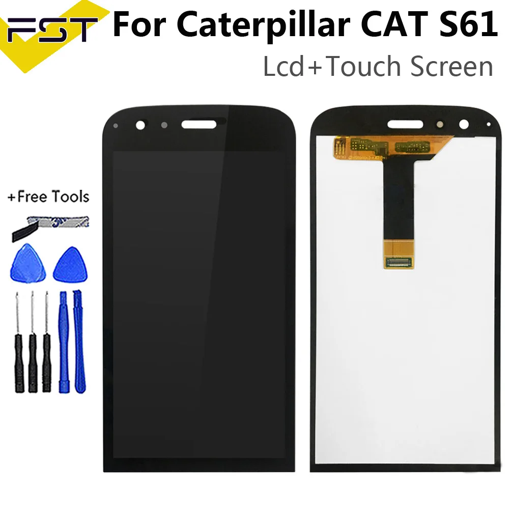 5.2 palčnim Za Caterpillar MAČKA S61 Zaslon LCD+Touch Screen Računalnike Zbor na Dotik Deli Nadomestni Deli+Orodja