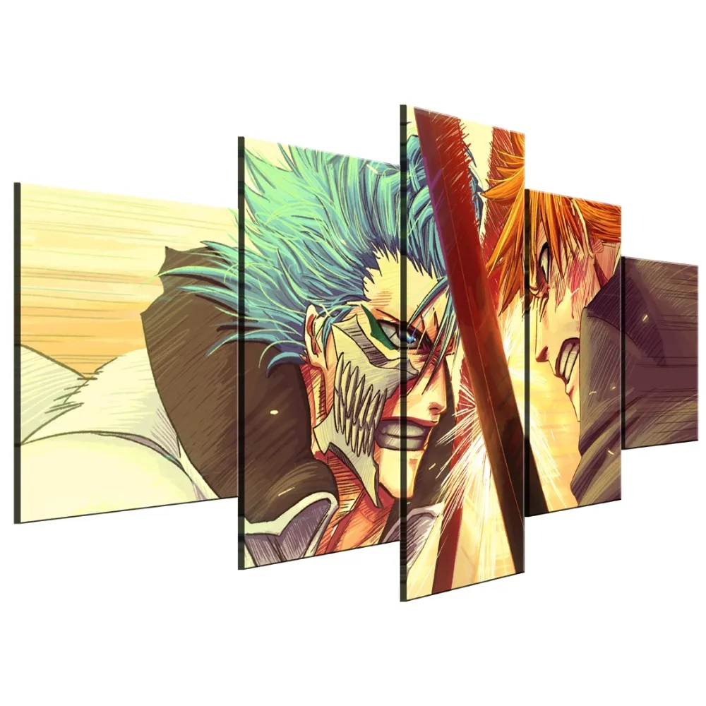 5 Kos HD Tiskanje Slike Anime Bleach Plakat Sodobne Dekorativne Slike na Platno Wall Art za notranje Dekoracije Stenske Dekor