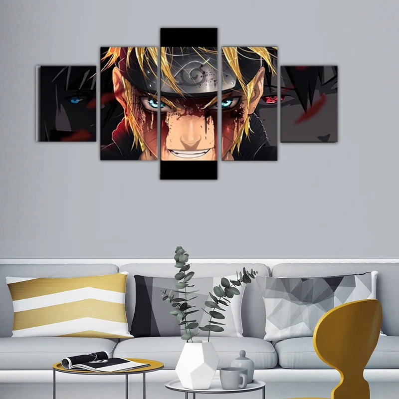 5 Kosov Doma Dekor Wall Art HD Natisnjeni Anime Naruto Platna Slike Wall Art za Spalnice, Dnevna Soba Stenski Dekor brez okvirja