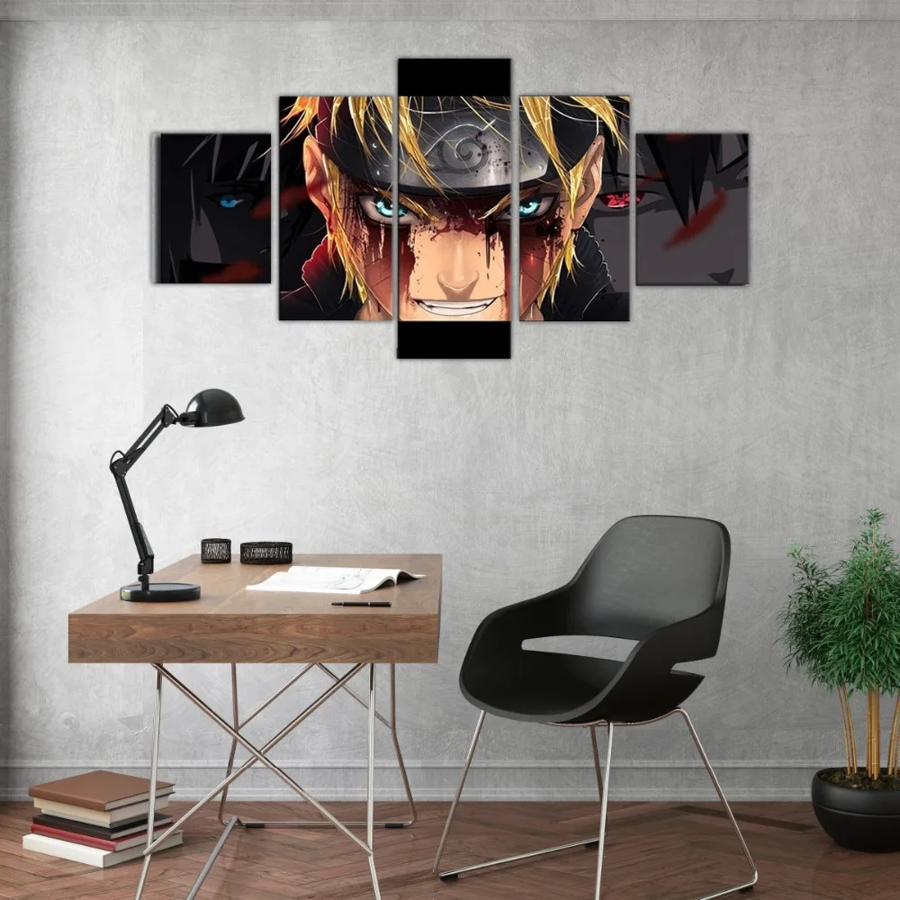 5 Kosov Doma Dekor Wall Art HD Natisnjeni Anime Naruto Platna Slike Wall Art za Spalnice, Dnevna Soba Stenski Dekor brez okvirja