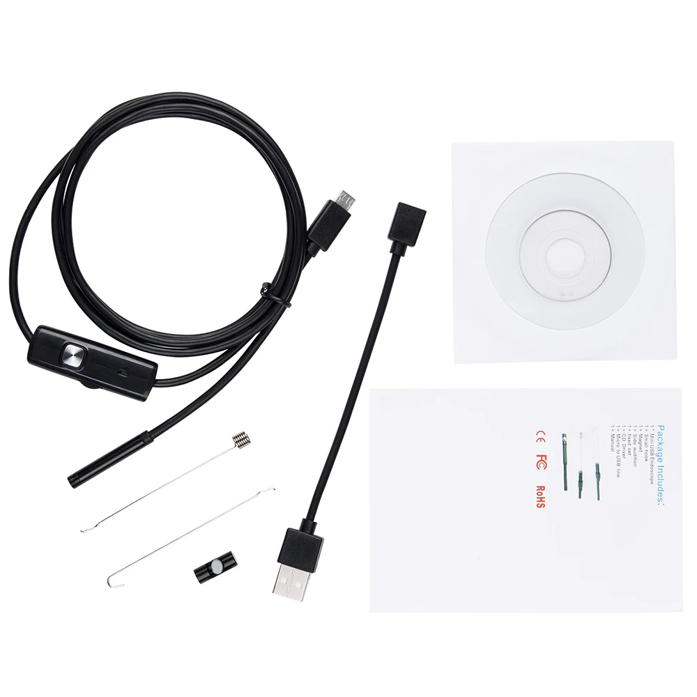 5 mm 2m Android Endoskop Fotoaparat IP67 Nepremočljiva Podporo OTG&UVC Pametni HD Kača Mini Usb-Endoskop Za Avto/PCB/EarDetection