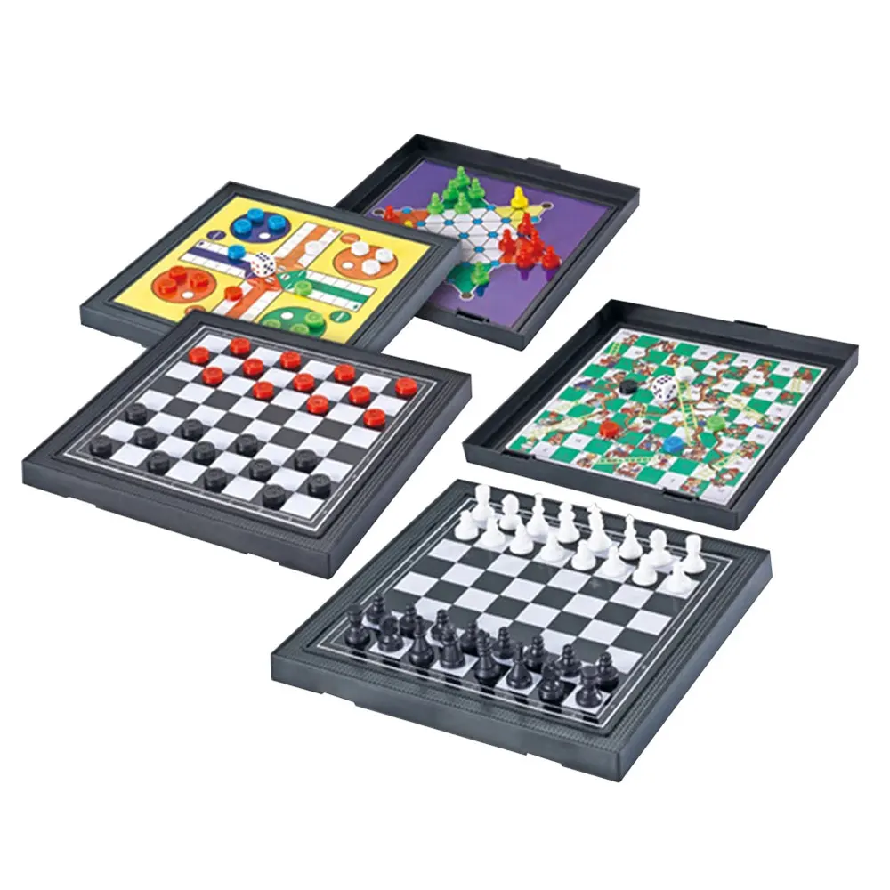 5 V 1 Mini Šahovska garnitura Chessmen Dama Magnetni Igre, ki Plujejo pod Šah Otroci Classic, ki Plujejo pod Puzzle Igra za Družino Partiy Igre