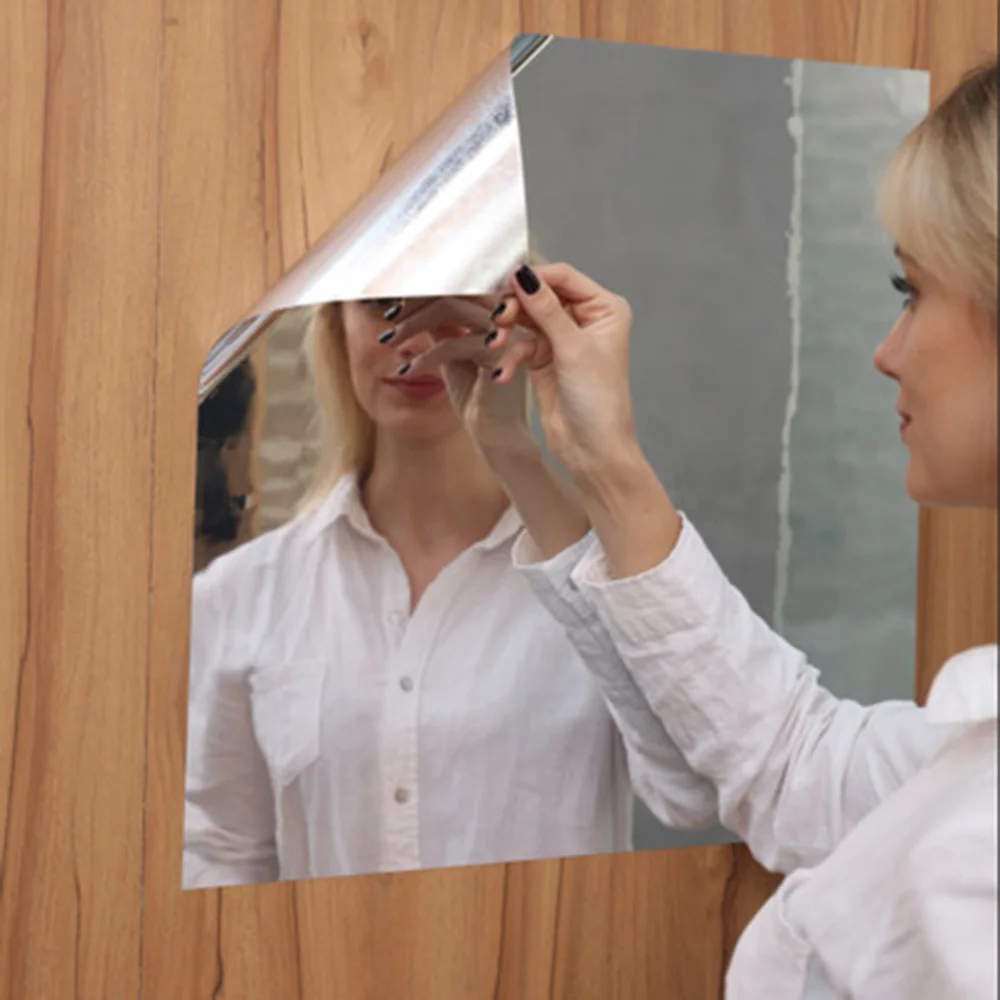 50 cm*100cm Self Lepilo Nalepke Film Ogledalo Ustvarjalne Visoke Kakovosti Ogledala Folijo Stenske Nalepke so Odstranljive Prilepite Božič Decors