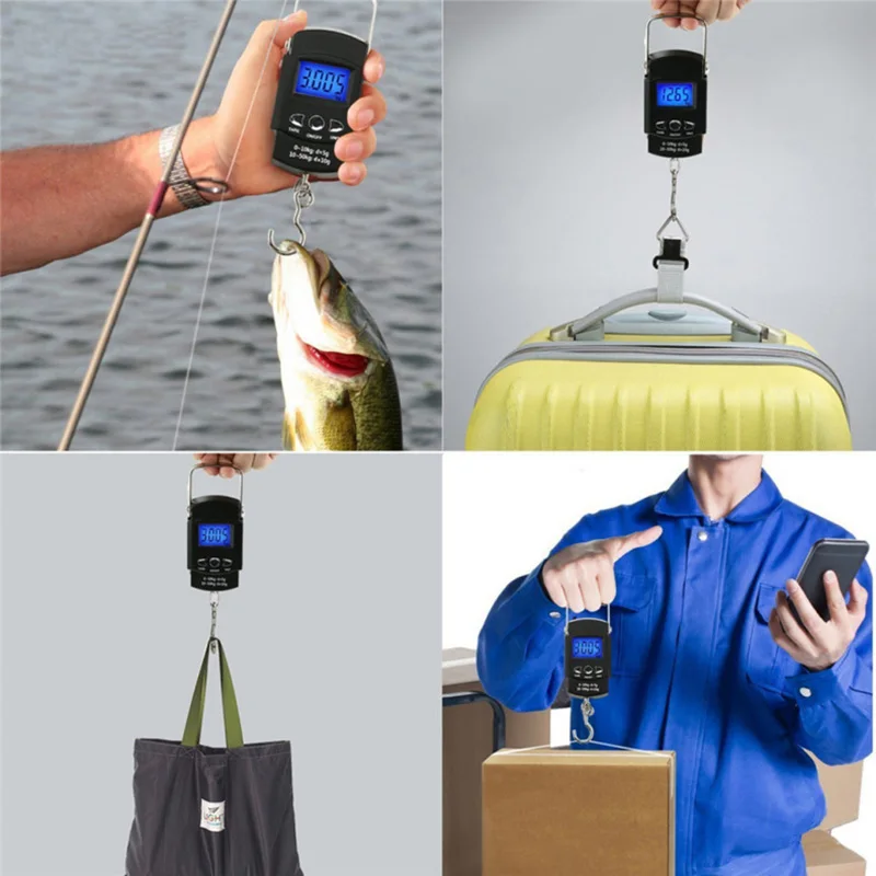 50 kg/110lb Digitalne Ribe Obsega Prenosni Teže Prtljage Lestvice z Prtljage Obsega Prenosni Kovček Obsega Ravna Potovalna Torba vroče