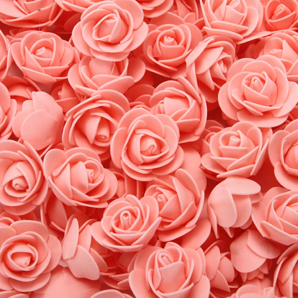 500pcs 3 cm, Mini Pena Dvignila Umetno Šopek rož Multicolor Rose poročna dekoracija Cvet Scrapbooking Ponaredek Rose Cvet