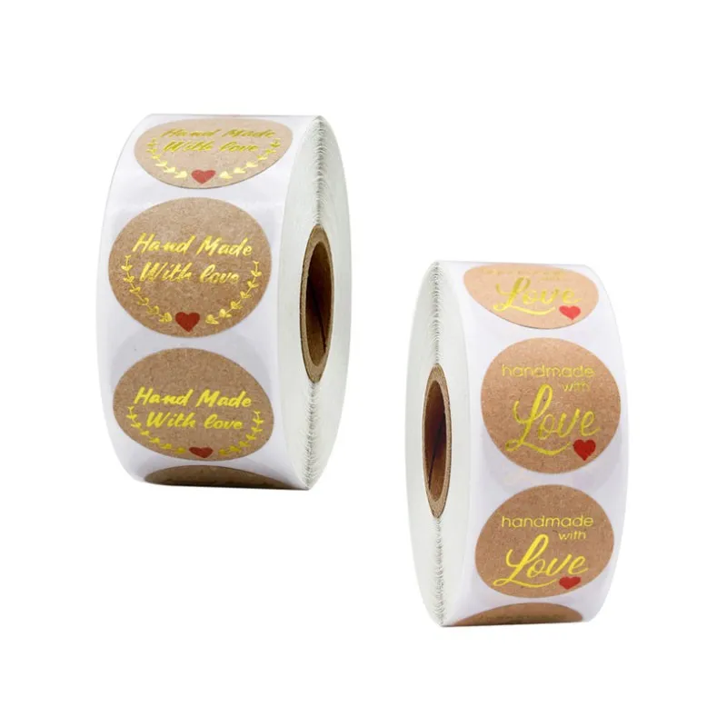 500pcs/roll hvala Gold label poslovnih embalaža ročno peko pisemske ovojnice pečatne nalepke