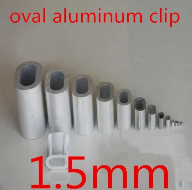 500pcs/veliko Visoko Kakovostnih 1,5 MM Premer Ovalne aluminija posnetek Aluminijastimi Obročki Žičnih Vrvi Aluminijastimi Obročki Robljenjem Rokav