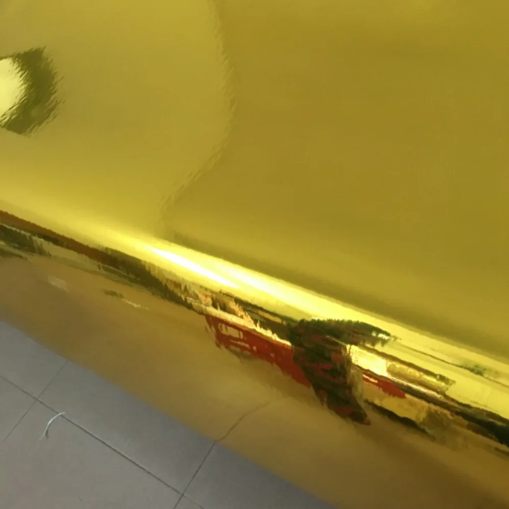 50cmx500cm Visoko je Segal Zlata Chrome Ogledalo Film Avto Dekoracijo DIY Zavijanje Stanja Avto Nalepke Nalepke