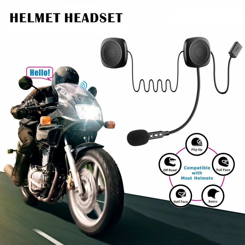 50M V4.2 Anti-motnje Čelada Slušalke Nepremočljiva Moto bluetooth za prostoročno telefoniranje bluetooth Interkom za motorno kolo