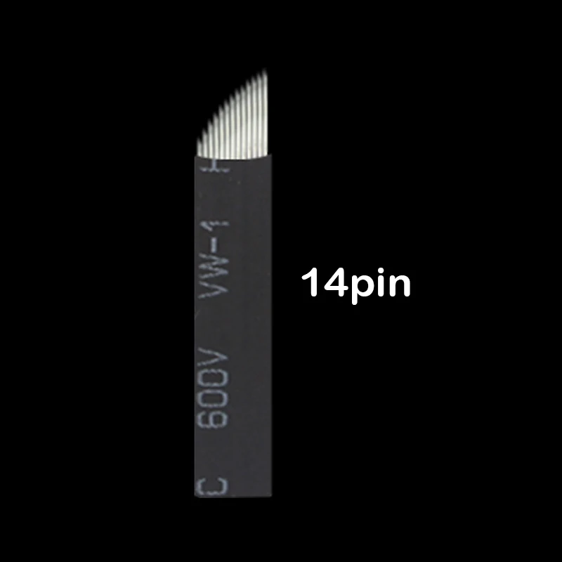 50pcs 0.18 mm microblading igle 12 14 16 18 pin u obliko Trajno Ličenje Obrvi Tatoo Igle Rezilo Za 3D Vezenje pero