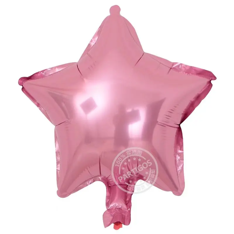 50pcs 10palčni pet opozoril star oblikovan folija balon poroko, rojstni dan dekor čiste barve, kovinski Napihljive igrače globos