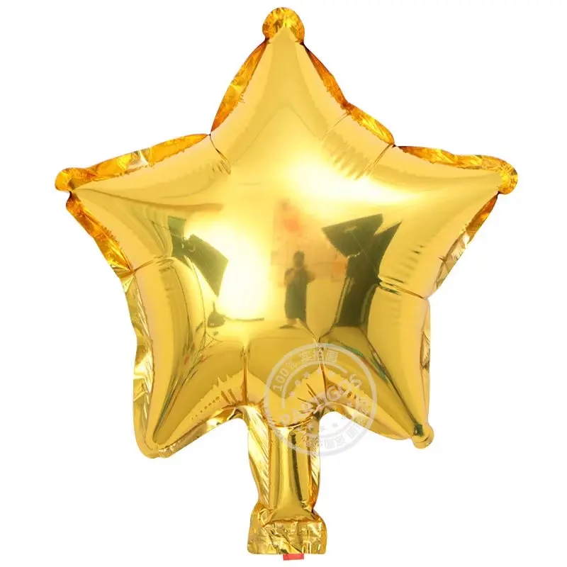 50pcs 10palčni pet opozoril star oblikovan folija balon poroko, rojstni dan dekor čiste barve, kovinski Napihljive igrače globos