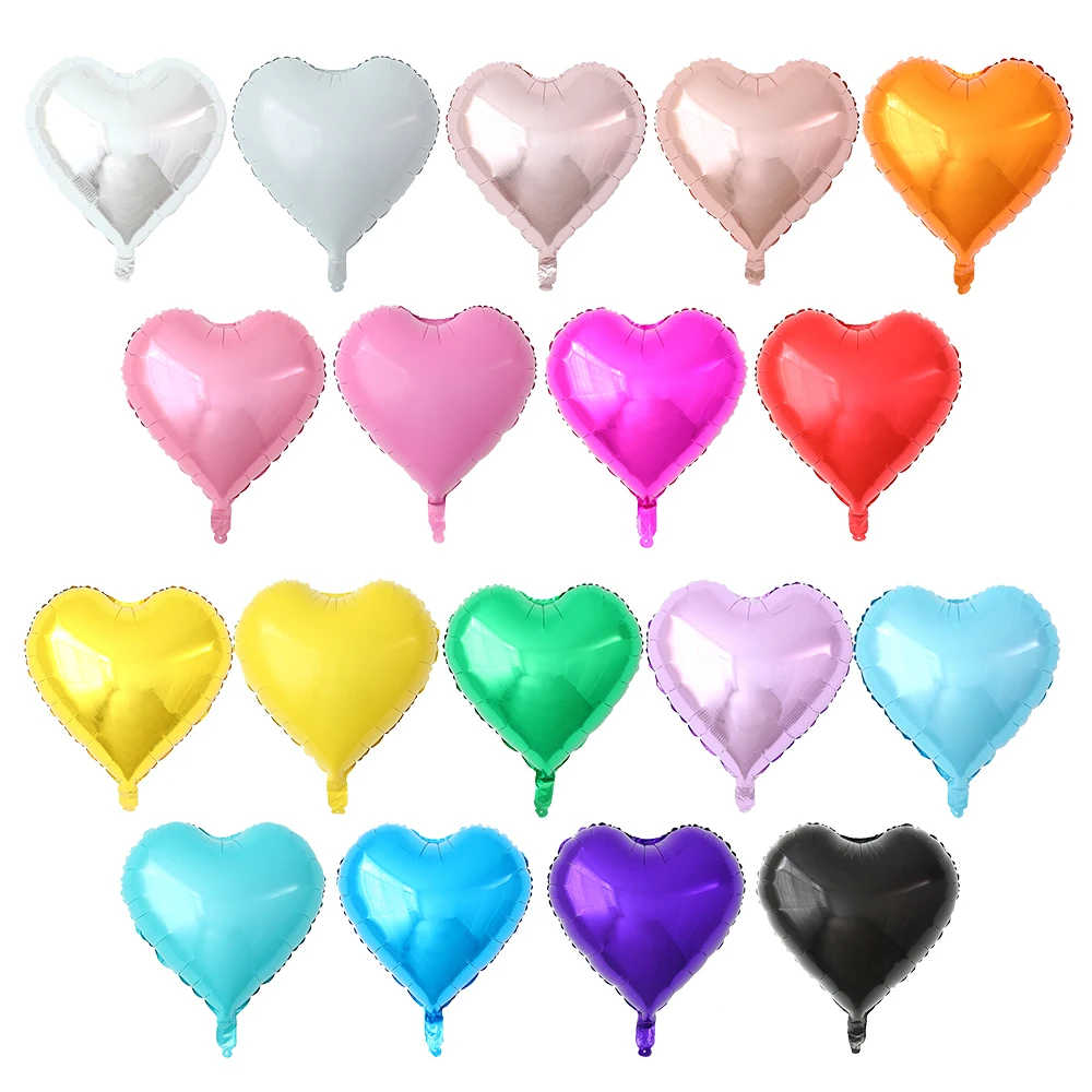 50pcs 18 inch Star Srce Aluminija Napihljive Balone Helija, Balonom, Rojstni dan Okraski Otroci Poroko Posla Globos