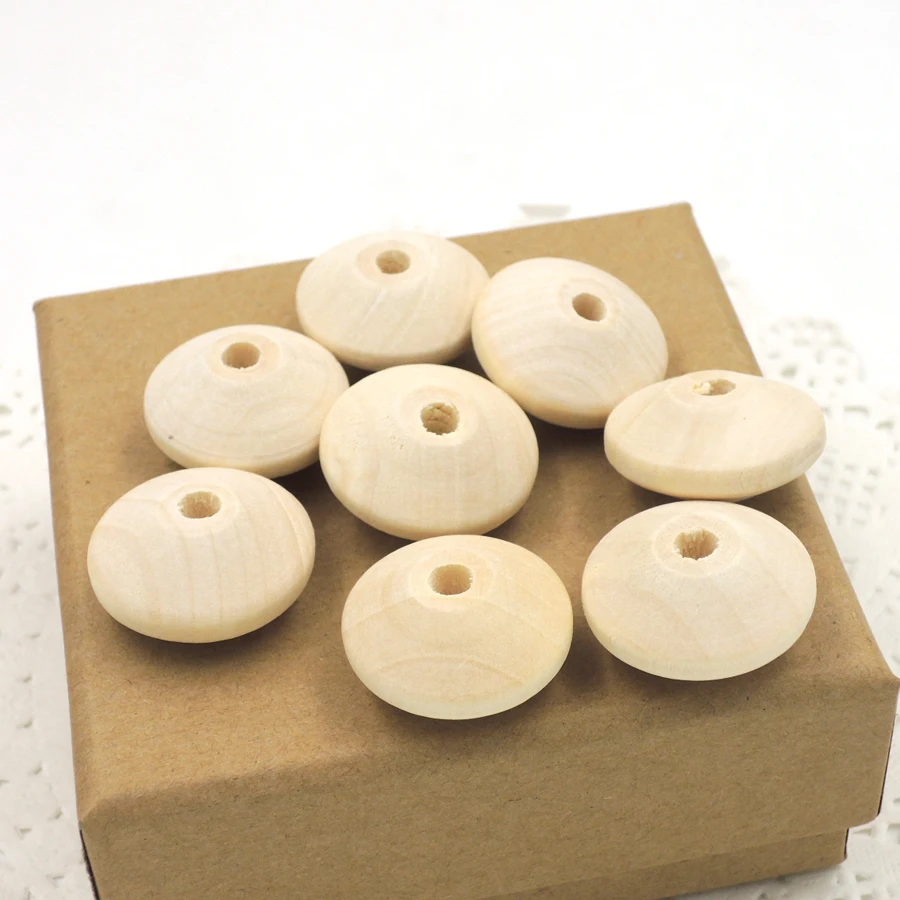 50PCS 25 mm naravnih navaden oblikovane lesene abakus kroglice baby začetnih otroci igrače DIY slikarstvo noge ročno izdelan nakit iskanje EA95