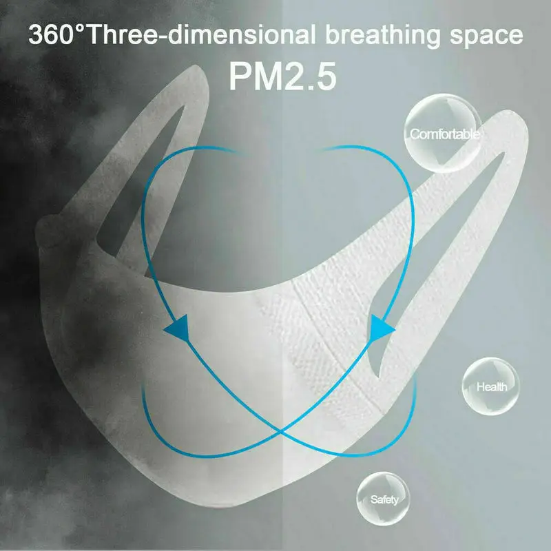 50pcs Belo Masko za Enkratno uporabo 3D Stereo netkane Tkanine Zunanji Dustproof Anti-fog Zdravje Zaščitni Pokrov, Maske
