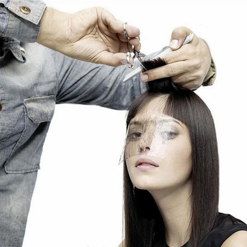 50Pcs/Set frizerski Salon Hairspray Maske Rezanje, Barvanje Obraza Varovanje Frizerski Material za Enkratno uporabo Prosojne Plastike Obraz Ščit